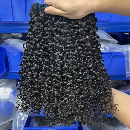 Pacote de trama de cabelo indiano cru Jerry Curly