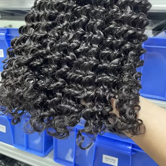 Raw Lao Hair Weaves Bundles Deep Wave