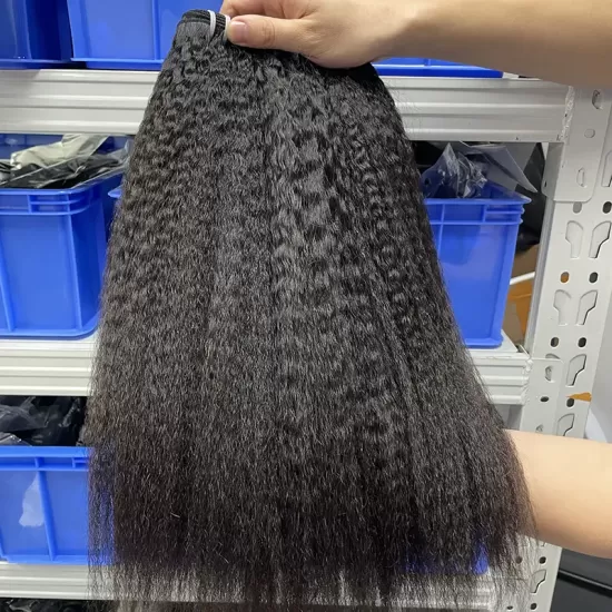 Raw Lao Hair Weave Bundle Kinky Straight