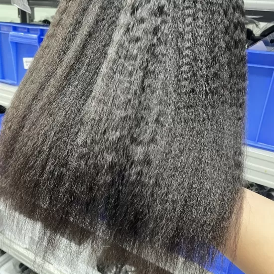 Raw Lao Hair Weave Bundle Kinky Straight