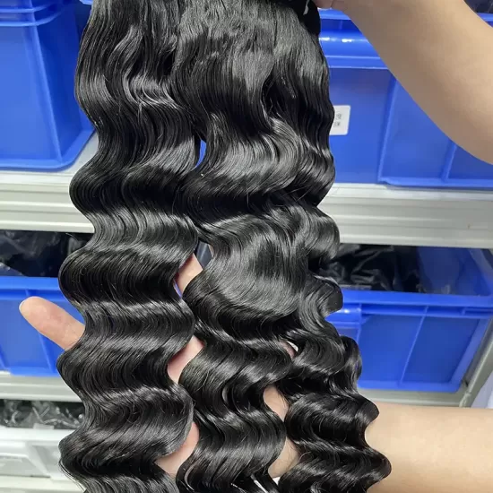 Raw Lao Hair Weave Bundle Loose Deep