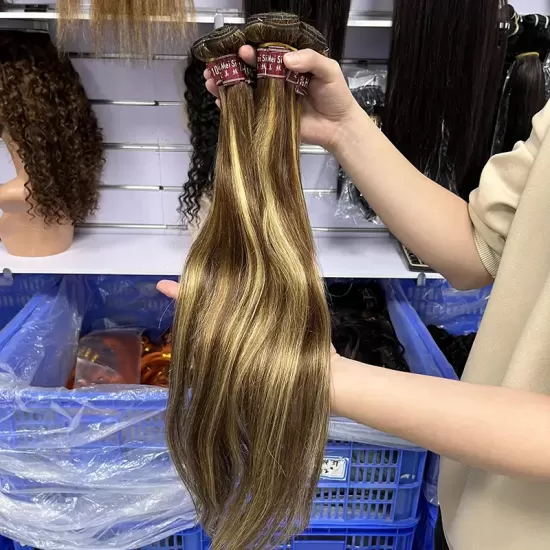 Mèches de cheveux humains abordables, vente en gros droite