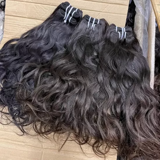 Mèches de cheveux vierges exquises, vague naturelle, vente en gros
