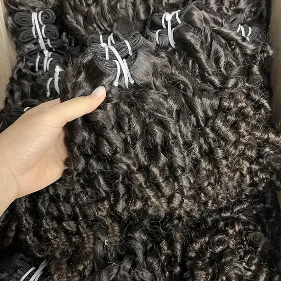 Cheveux vierges exquis paquets Pixel Curl 210g en gros