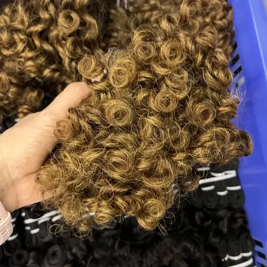 Pacotes de cabelo virgem requintados Pixie Curl 150g atacado