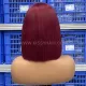 13x4 Raw Human Hair Blunt Cut Bob Wig Straight