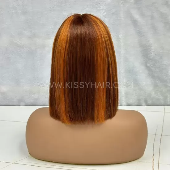 2x6 Cabelo Humano Virgem Dupla Tração Corte Reto Bob