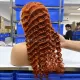 #350 Orange Color 13X4 Human Hair Wig