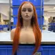 #350 Orange Color 13X4 Human Hair Wig