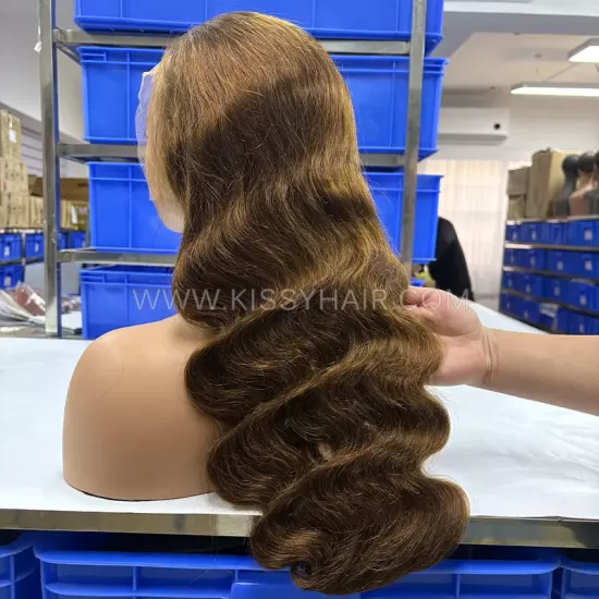 #4 Brown Color 13X4 Human Hair Wig