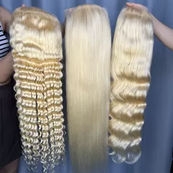 #613 Blonde Color 13X4 Human Hair Wig