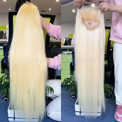 #613 Blonde Raw Human Hair 13x4 Frontal Wig