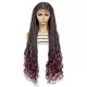 Mini Tresses Knotless Box Braids with Lose Tails Braided Wig 36”Wholesale