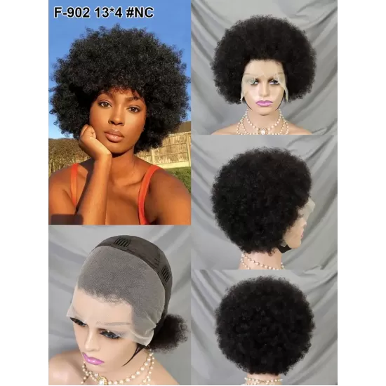 Prime Perruque Frontale 13x4 Afro Curl de gros